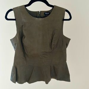 Worth Genuine leather peplum top